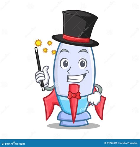 Magician Cute Apple Character Mascot With Object Cartoon