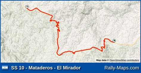 SS 10 Mataderos El Mirador Stage Map Rally Argentina 1998 WRC