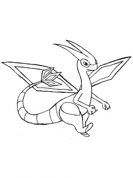 Flygon Pokemon Coloring Pages Free Printable