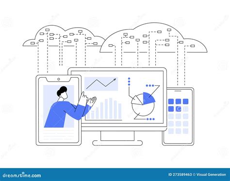 Virtualization Technology Abstract Concept Vector Illustration Stock