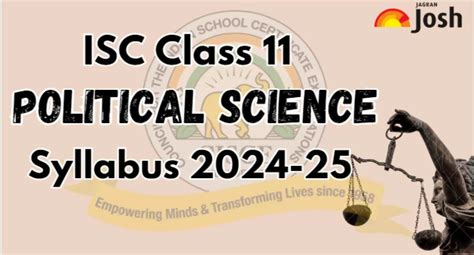 Isc Class 11th Political Science Syllabus 2024 25 Download Class 11