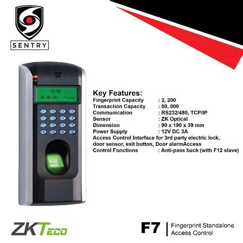 ZKTeco F7 Door Access Control Biometric Fingerprint Device Furniture