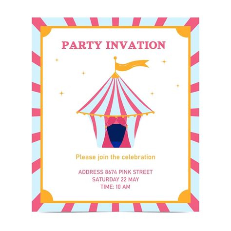 Invitación de fiesta de cumpleaños al estilo de un vector de fiesta de