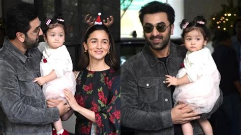 Alia Bhatt With Raha Sleeping Peacefully In Arms And Ranbir Kapoor