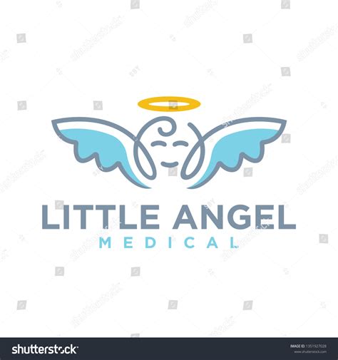 Little Baby Angel Logo Stock Vector (Royalty Free) 1351927028 ...