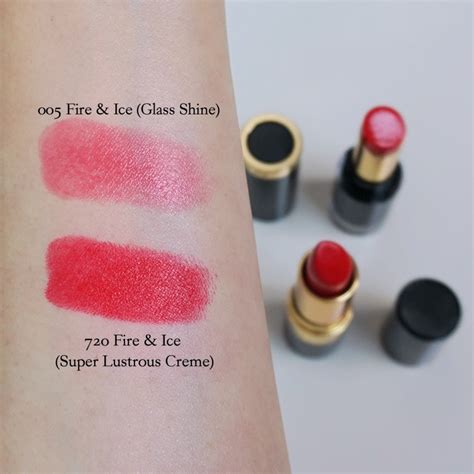 Review And Swatch Revlon Super Lustrous Glass Shine Lipsticks Revlon Fire And Ice Lipstick