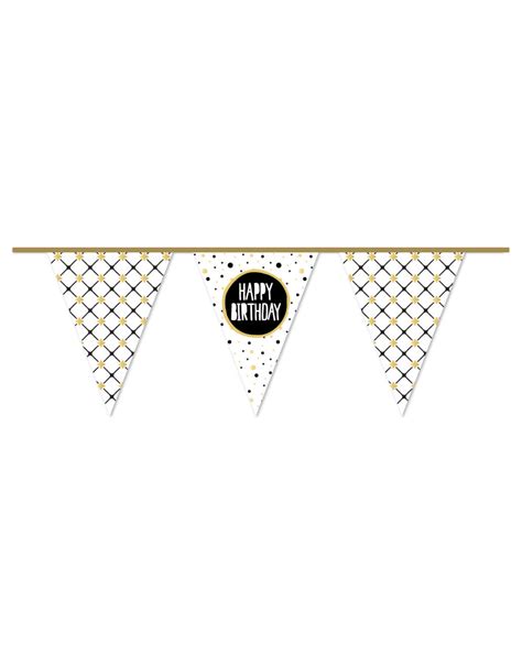 Vlaggenlijn Festive Gold Happy Birthday Papier 6 Meter Celebrate Online