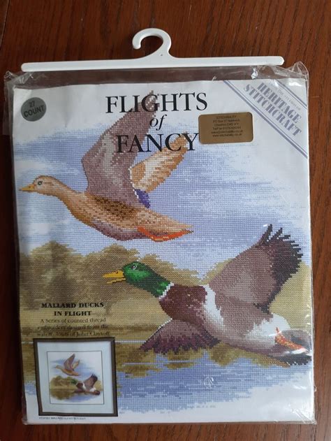 Flights Of Fancy Counted Cross Stitch Kit Heritage Stitchcraft