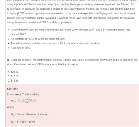 I Don T Get It If H Model With Fcfe Model Is Going To Be Used Then Why Is Dividend Is Being