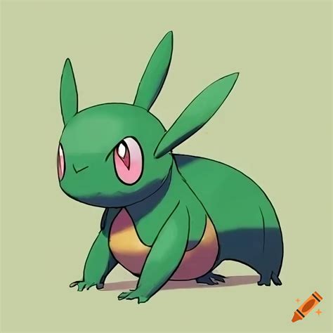 Adorable Grass Type Pokémon With A Wide Smile On Craiyon