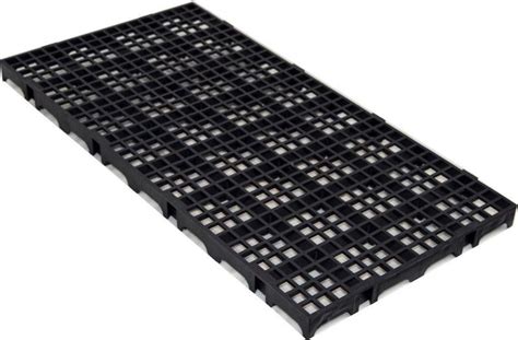 Estrado Tablet Plástico 2 5x25x50 Preto Forração piscina Pallet Piso