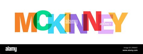 Mckinney Lettering On A White Background Vector Design Template For