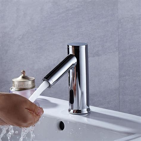 Brass Smart Water Saver Tap Infrared Motion Sensor Water Faucet For Bathroom