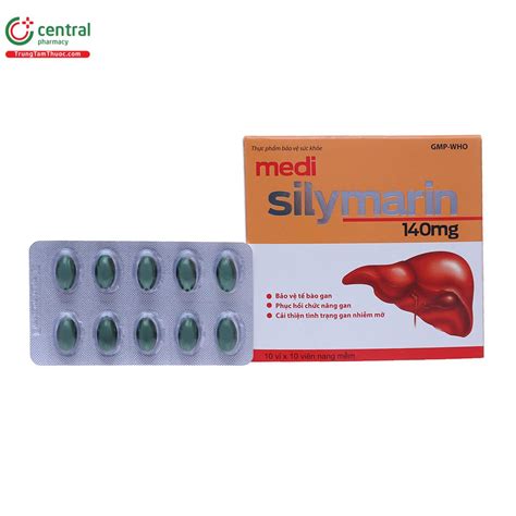 Thuốc Medi Silymarin 140mg Giúp tái tạo tăng cường chức năng gan