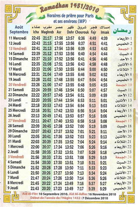 Calendrier Ramadan Paris Top The Best Famous Printable Calendar