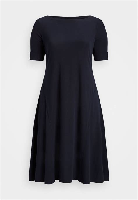 Lauren Ralph Lauren Woman Munzie Elbos Sleeve Day Dress Jerseykjole Lighthouse Navylyseblå