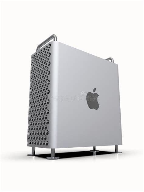 Apple Mac Pro Desktop Computer System Perspective Editorial Stock