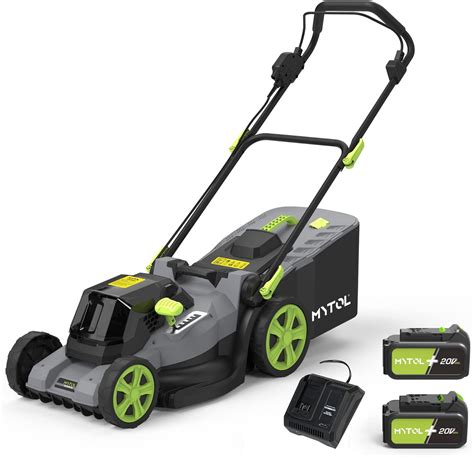 Mytol 40v20v X2 Cordless Lawn Mower 16 Lawn Mower With 40ah Batteries And