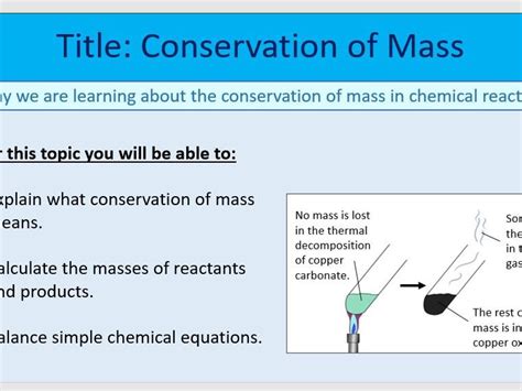 Conservation Of Mass ~ Ks3 ~ Year 7 Teaching Resources