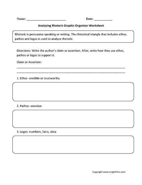 Graphic Organizers Worksheets Rhetoric Graphic Organizers Worksheets