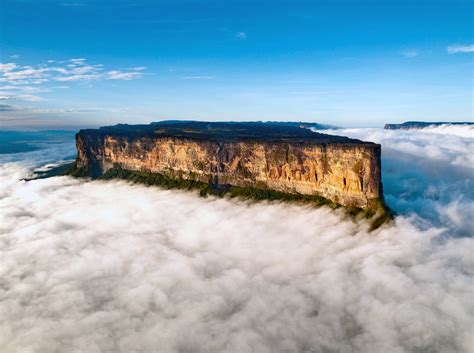 Dato Del Monte Roraima Una Monta A Totalmente Plana