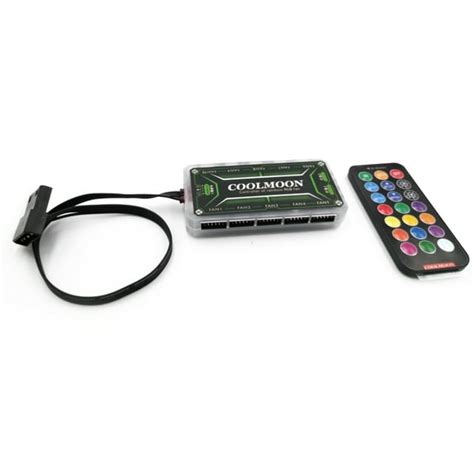 PC Cooling Fan Hub RGB Fan Controller Remote Control Computer Case ...