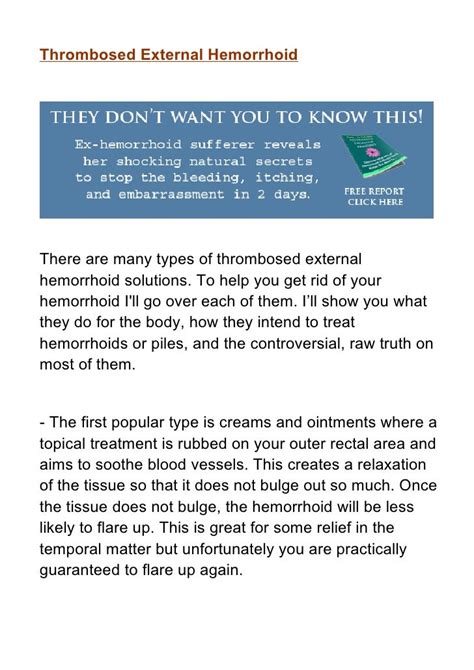 Thrombosed External Hemorrhoid