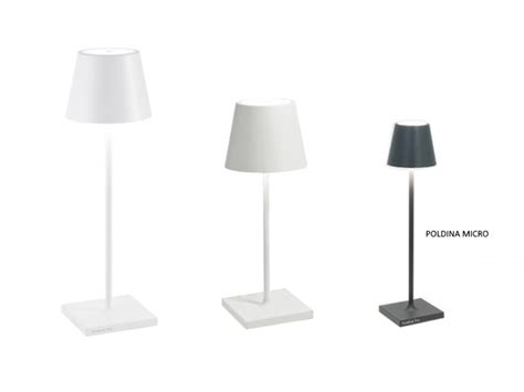 Zafferano S R L Micro Poldina Pro Lampada Da Tavolo Ricaricabile Di