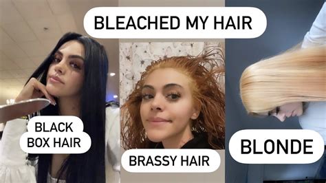 How I Removed Black Box Hair Dye And Went Blonde 2021 Bleaching My Hair At Home And Remove Brassy