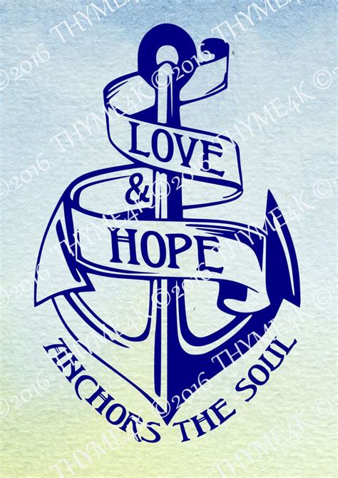 Digital Design Love Hope Anchors The Soul 2 Etsy Digital Design