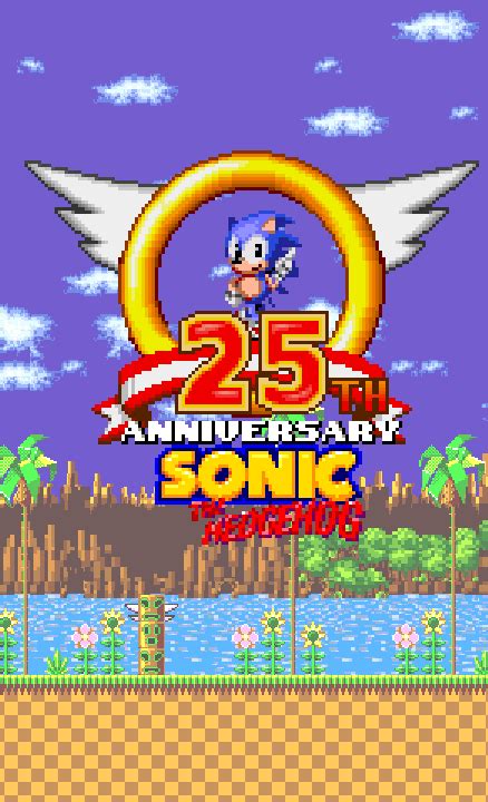 Sonic 25th Genesis 16 Bit Logo By Classicsonicsatam On Deviantart