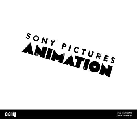 Sony Pictures Animation, rotated logo, white background B Stock Photo ...