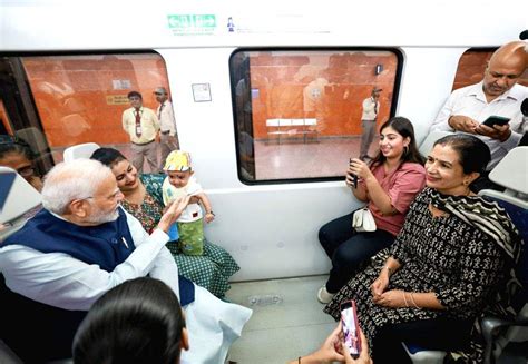 Prime Minister Narendra Modi Travels Via Metro