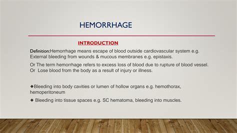 Solution Hemorrhage And Blood Transfusion Ppts Studypool