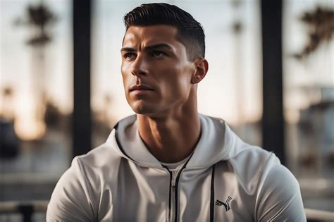 Premium Ai Image Famous Footballer Portrait Picture Cristiano Ronaldo