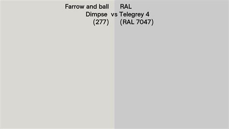 Farrow And Ball Dimpse 277 Vs RAL Telegrey 4 RAL 7047 Side By Side