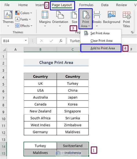 How To Change Printable Area In Excel