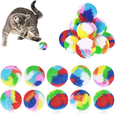 Diyxisk Pcs Jouet Chat Balle Cm Peluche Boule Jouets Pour Chats