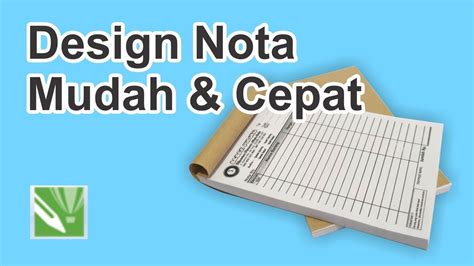 Tutorial Design Nota Simpel Di Corel Draw Untuk Usaha Percetakan Youtube