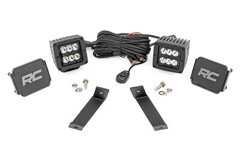 Led Light Kit Ditch Mount 2 Black Pair Spot Jeep Kl 14 21 Apple Off Road