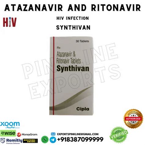 Synthivan Atazanavir And Ritonavir Tablets Packaging Type Bottle At