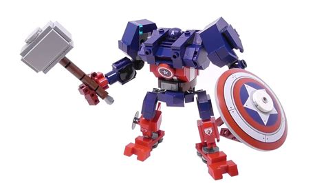 Upgrading Lego Captain America Mech Set Detailed Build Youtube