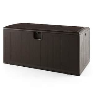 Reviews For Costway Gal Patio Brown Deck Box Outdoor Waterproof