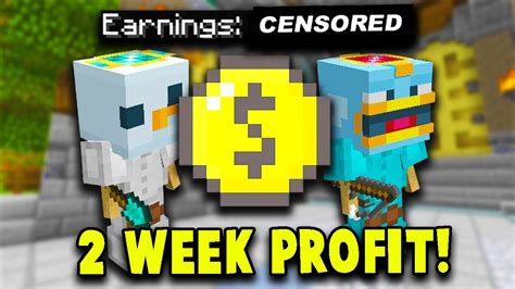 2 WEEK earnings from NEW Minion setup! (Hypixel Skyblock) - YouTube