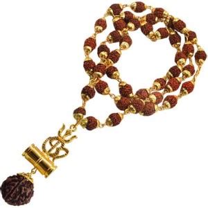 Moksh Spiritual Om Damaru Pendant Rudraksh With Original Panchmukhi