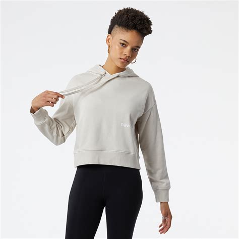 New Balance Nb Essentials Hoodie Felpa Garzata Con Cappuccio Da Donna