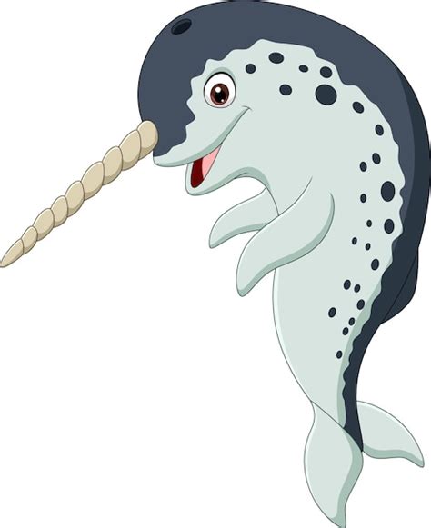 Premium Vector Cartoon Narwhal Isolated On White Background