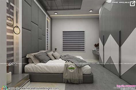 Modernist home design with bedroom and kitchen interior designs