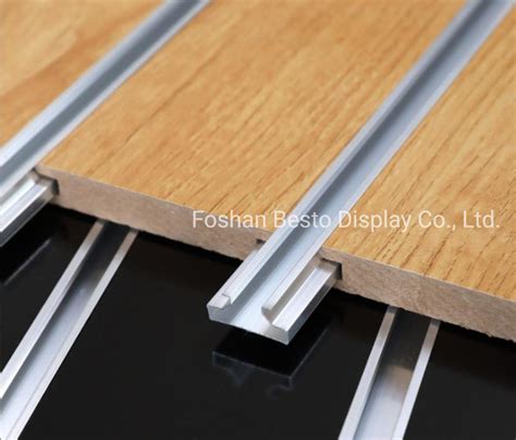 Aluminum Metal Groove Inserts For Mdf Slatwall In Retail Display