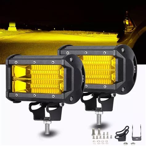 Foco Neblinero Led Para Auto Camioneta Amarillo 72w Cuotas sin interés